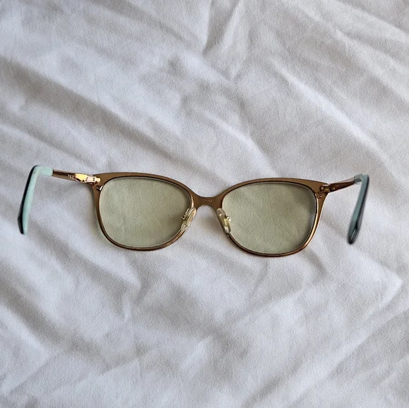 Tiffany & Co. Black and Gold Glasses with Blue Accents TF1130 Eyeglasses - Picture 16 of 17